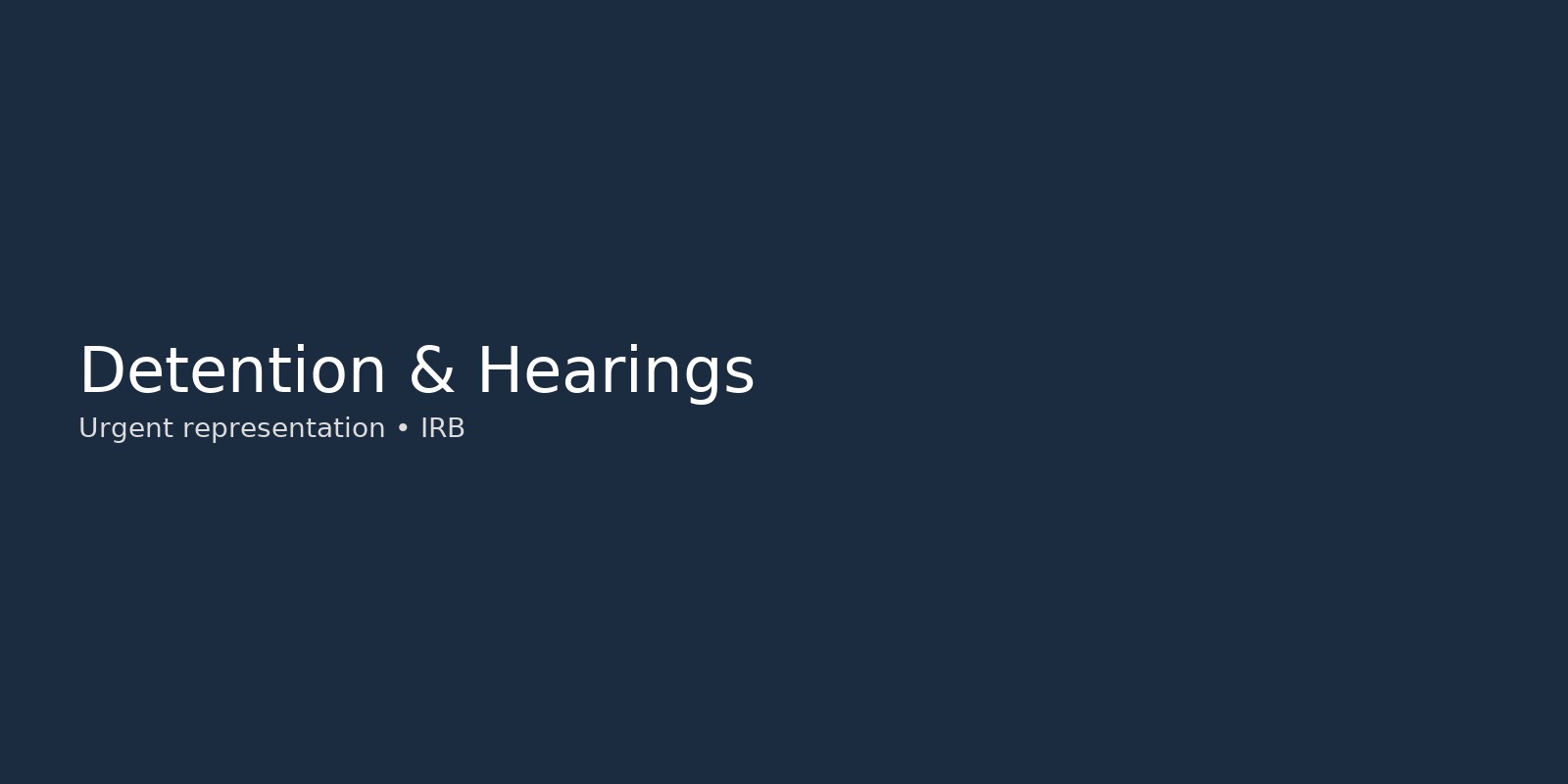 Detention & Hearings